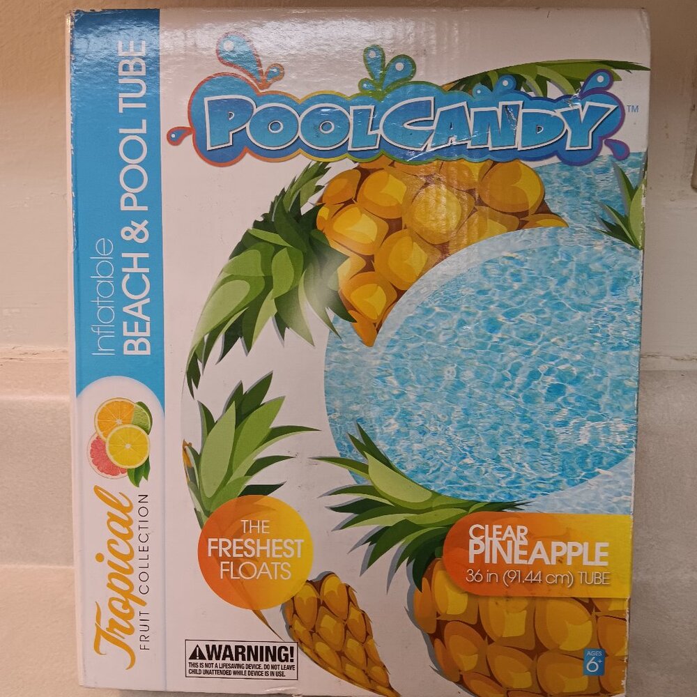 Pool Candy Clear Pineapple Inflatable Beach and Pool Tube